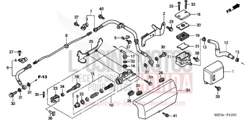 REAR BRAKE MASTER CYLINDER GL1500C2 de 2002